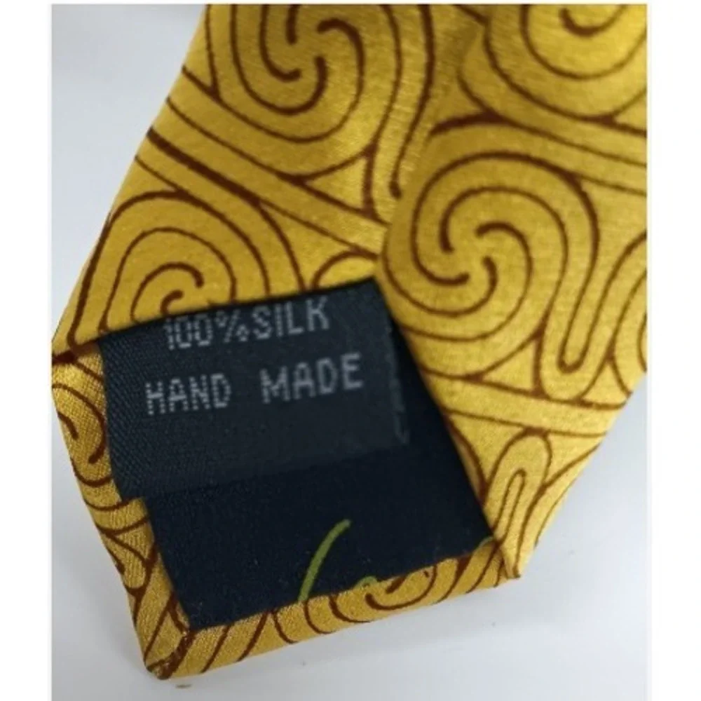 Leigh White Neckwear Gold Silk Limited Edition Artist Series 1 Tie Wood Box VTG